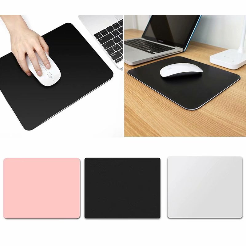 Aluminum Mouse Pad Circular/Rectangle NonSlip Rubber Base and Micro