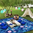thumbnail image 4 of Extra Large Picnic Blankets Waterproof Foldable (60 "x 80") Beach Blanket Waterproof Sandproof,3-Layer Thicking Mat Outdoor Packable Camping Blanket, 4 of 6