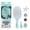 Aqua, variant on CALA Bristle Bitz Charm Hair Brush, Lavender, 4 Pop & Swap Charms