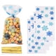 thumbnail image 1 of Nvzi 150 bolsas de celofán para dulces navideños, bolsas de celofán para golosinas navideñas con lazos para regalos de fiestas navideñas, color blanco, 1 of 4