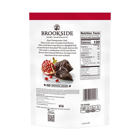 Brookside Dark Chocolate and Pomegranate Flavored Snacking Chocolate, Bag 21 oz