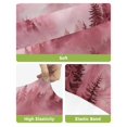 thumbnail image 4 of Pink Mountain Bar Stool Covers Set of 2, Misty Forest Nature Woodland Pine Tree Landscape Stretch Bar Chair Covers with Backs, Removable Pub Counter Height Chair Cover for Kitchen Dining Room Cafe, 4 of 7