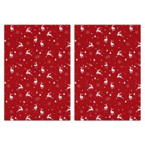 2 Pcs Funny Kitchen Towels,Red Christmas Deer Pattern Microfiber Dish Towels,Kitchen Tea Towels,Kitchen Towel Set (18" X 26")