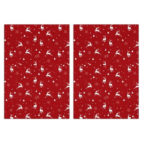 2 Pcs Funny Kitchen Towels,Red Christmas Deer Pattern Microfiber Dish Towels,Kitchen Tea Towels,Kitchen Towel Set (18" X 26")