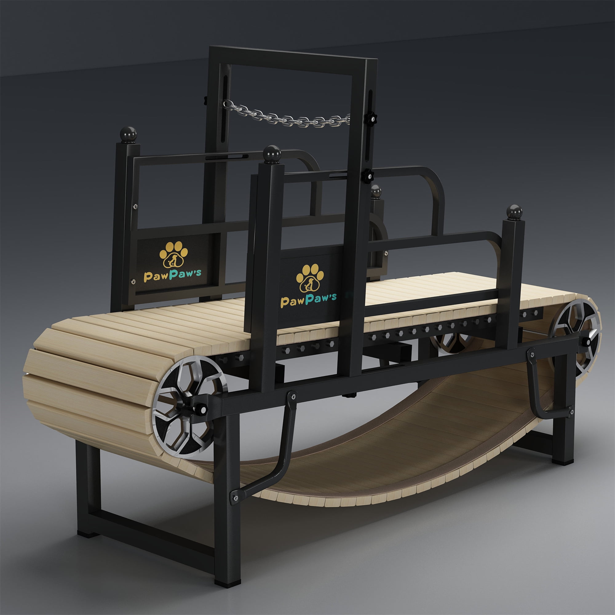 PawPaw's Dog Treadmill for Large Dogs, Dog Slatmill for Healthy & Fit