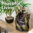 thumbnail image 4 of Sunnydaze Indoor Home Decorative Cascading Caves Waterfall Tabletop Water Fountain with LED Lights - 14", 4 of 14
