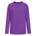 thumbnail image 5 of Fnooota Womens Sweaters, Crew Neck Lightweight Plus Size Long Sleeve Pullover Tops Purple Size 4XL, 5 of 6