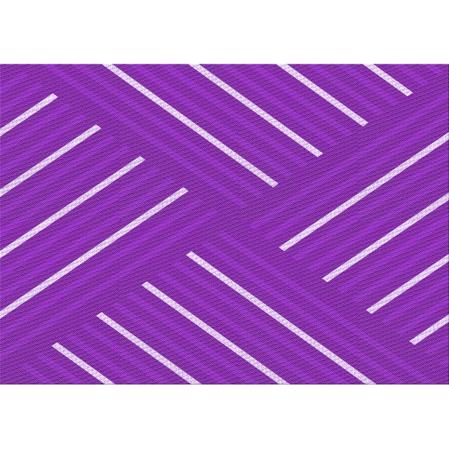 Ahgly Company Tapis d'Intérieur Lavables à la Machine, Rectangle Transitionnel Néon Violet, 6' x 9'