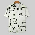 thumbnail image 3 of Colored Grid Geometry Men's Shirts Short Sleeve Casual Shirts Button Down Shirt for Men Beach Summer Wedding Shirt, 3 of 6