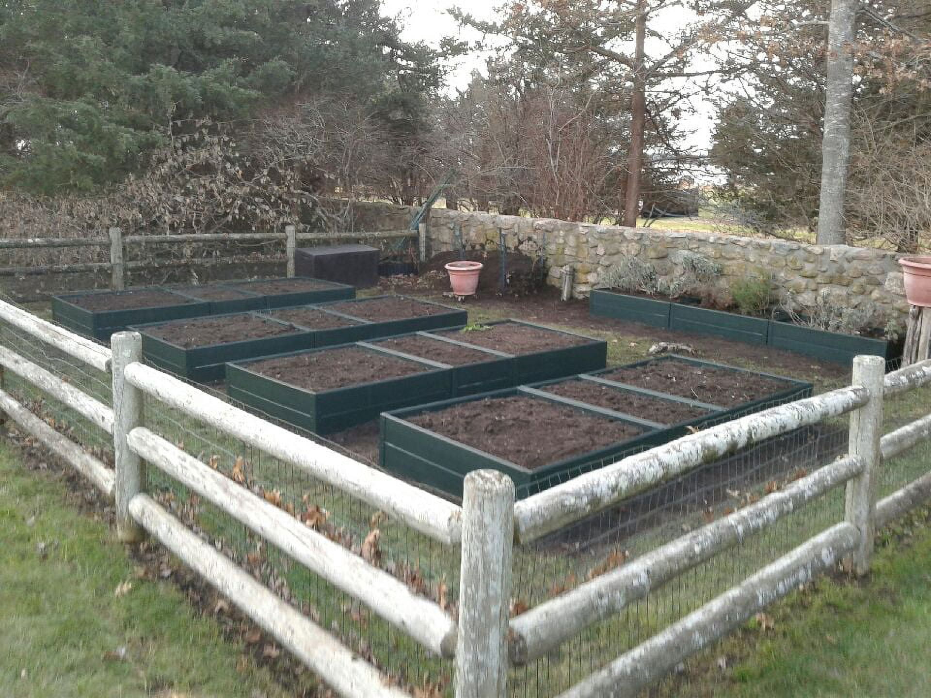 Handy Bed 48-inch x 48-inch x 6-inch White, Vinyl, Stackable Raised Garden Bed