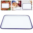 thumbnail image 1 of AURARMLET Rôtissoire en Émail Blanc Poêle de Cuisson Résistante à l'Usure Surface Lisse Nettoyage Facile, 1 of 8
