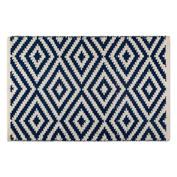 DII Navy Large Diamond Rug