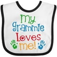 thumbnail image 3 of Inktastic My Grammie Loves Me Boys or Girls Baby Bib, 3 of 4