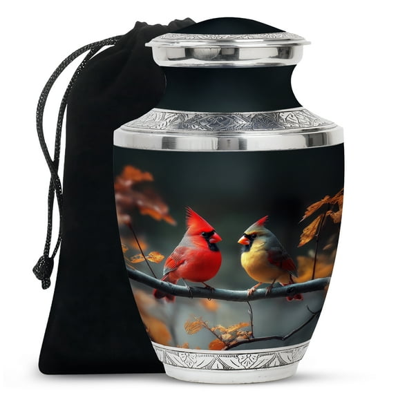 Cardinal Bird Urn, Urns For Human Ashes Adult Male Burial, Large Urns for Human Ashes Adult, Cremation Urns for Human Ashes, Urn for Ashes for Men, Urns for Mom Ashes (Size - 10inch)