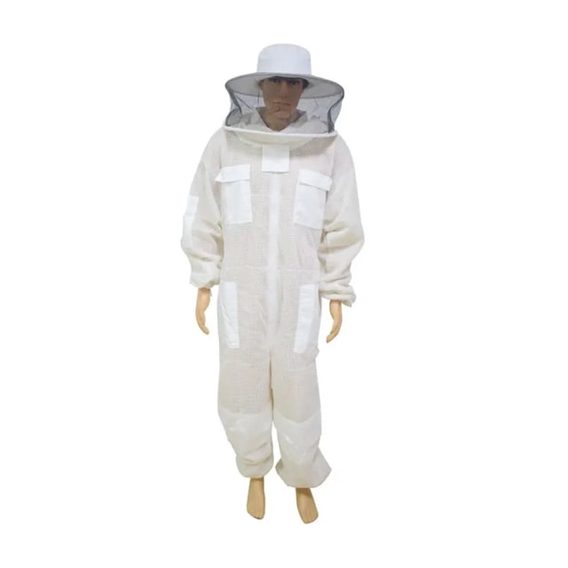 3 Layers Breathable Ventilated Beekeeping Suit With Round Veil Professional Beekeeper Anti Bee Protective Clothing ,Comfortable Fit