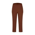 thumbnail image 4 of Frostluinai Mens Cotton Linen Pants with Pocket Drawstring Elastic Waist Beach Pants Solid Baggy Straight Leg Pants Big and Tall Harem Pants, 4 of 6