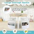 thumbnail image 4 of OLAKIDS Toddler Table and Chair Set, Wooden Table and 4 Chairs with Nesting Design, Storage Drawers, Children Multi-Activity Table for Art, Crafts, Draw, Read for Boys Girls Aged 3+, 4 of 9