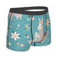 thumbnail image 3 of Naloa Teal Mama Llama Print Mens Underwear - Boxers for Men, Classic Briefs for Men, 3 of 9