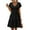Aa-black, variant on Zeagoo Short Sleeve Tiered Swing Dress with Pockets Summer Casual Ruffled Dress Cap Sleeve Dresses Flowy Beach Dress