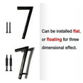 thumbnail image 5 of 6 Inch NACH Floating Mount Shadow House Address Number For Outside or Inside, Metal Modern House Numbers For Mailbox, Front Door, Maximum Rust Protection, Black Aluminum, Number 7, HH-SDW6-BLK-7, 5 of 5
