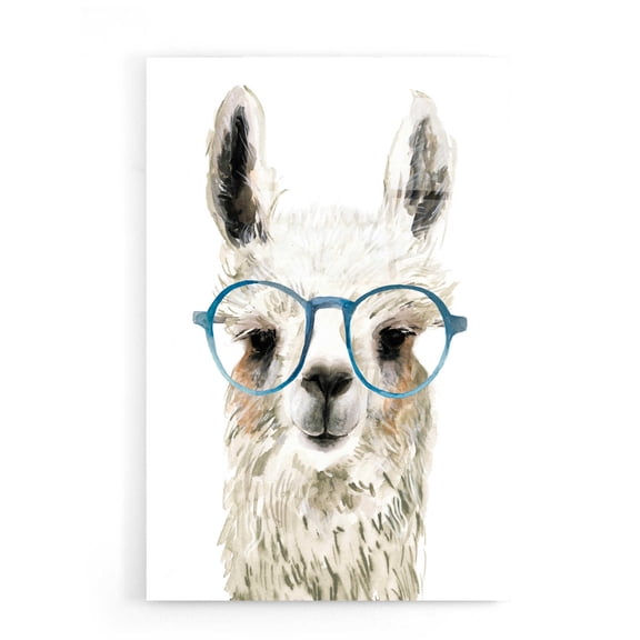 Epic Art 'Hip Llama II' by Victoria Borges, Acrylic Glass Wall Art, 16"x24"