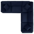 thumbnail image 3 of Modular Lounge Sectional Deep Sofa Chair Set, Sunbrella, Blue Navy, Fabric, Modern Contemporary, Outdoor Patio Balcony Cafe Bistro Garden Furniture Hotel Hospitality, 3 of 11