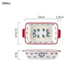 thumbnail image 2 of Hand-Painted Flower Ceramic Baking Pan Rectangular Double-Handled Baked Rice Steak Baking, 2 of 9