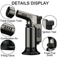 thumbnail image 6 of U-Chain Double Flame Butane Torch Lighter - 3 Brass Nozzles for Precise Cooking (Browning Meats,Melting Cheese,Crème Brûlée),Powerful & Safe Kitchen Tool with Ergonomic Grip, 6 of 9