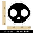 thumbnail image 2 of Witty Skull Icon Self-Inking Rubber Stamp Ink Stamper - Fuchsia Ink - Small 3/4 Inch, 2 of 7
