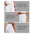 thumbnail image 4 of NELEUS Womens 29" Wide Leg Pants Athletic Yoga Leggings Casual Sweatpants Stretch Dress with Pockets,White,US Size 2XL, 4 of 11