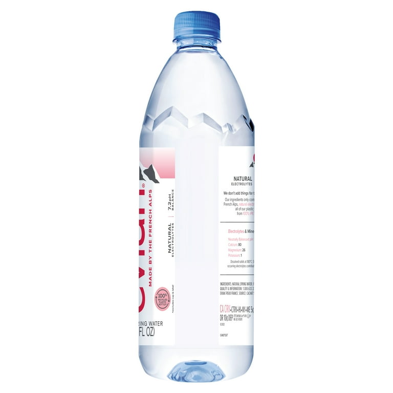 evian Natural Spring Drinking Water, L, Bottle