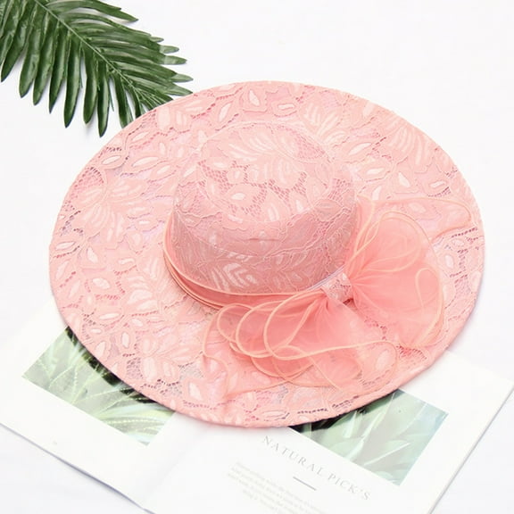 HNMKIU Elegant Women's Fascinator Tea Party Hat for Bridal Wedding Events and Baseball Cap Pink,One Size