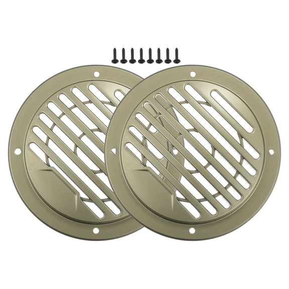 Unique Bargains 2 Pcs 3" Car Speaker Grills Cover Round 3 Inch Audio Subwoofer Protector with Mounting Screws ABS Khaki