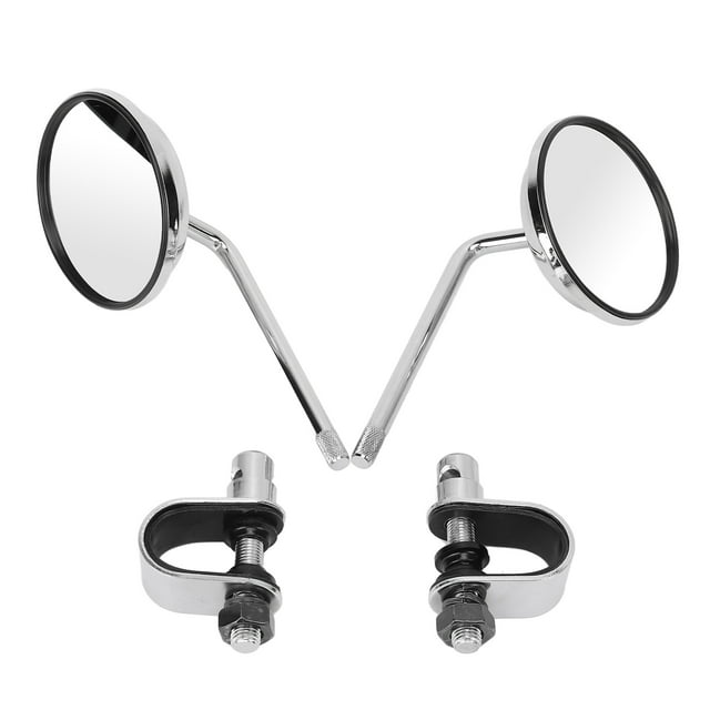 par de espejos retrovisores laterales para motocicleta, Clip de manillar redondo ajustable, reemplazo de espejo para Suzuki