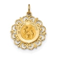 thumbnail image 1 of FB Jewels 14K Yellow Gold Polished and Satin Spanish 1st Communion Medal Pendant, 1 of 4
