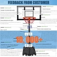 thumbnail image 3 of Portable Basketball Hoop Outdoor, SEGMART 3.3Ft-10Ft Height Adjustable Swimming Pool Basketball Hoop Goal System with PE Backboard for Kids Youth Adults Play in Backyard/Courts/Indoor, 3 of 11