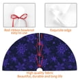 thumbnail image 4 of Lsque purple flower Snowflake Print Christmas Tree Skirt, Tree Skirt with Ties or Velcro, Perfect for Holiday Decorations, Halloween, and New Year-48", 4 of 7