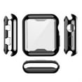 thumbnail image 6 of Sleektime Case for Apple Watch Series 6 5 4 SE 44mm, Tempered Glass Screen Protector, High Definition Scratch Resistant Soft Cover for Apple Watch Accessories, Black, 6 of 7