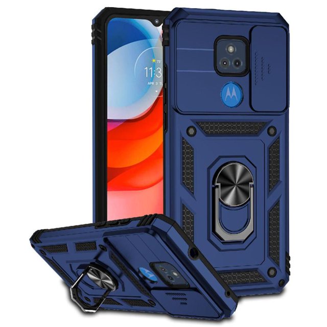 Estuche GANGXUN para Motorola Moto G Play 2021, soporte giratorio 360°, estilo mecánico y magnético