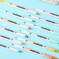 thumbnail image 4 of LNGOOR 1box 6pcs Double-Headed Fluorescent Highlighter With Visible Window  Used For Student Notes  Doodles, 4 of 7