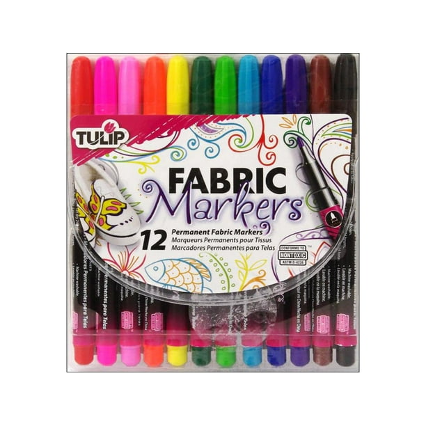 Tulip Fabric Marker Fine Tip, 12 Piece