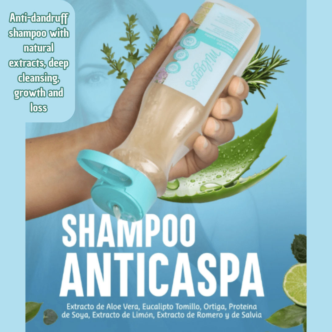 Milagros Shampoo anti dandruff & hair loss prevention Miracles Shampoo Anticaspa efecto duo, anti caspa y prevencion caida champu milagros