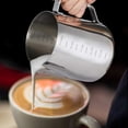 thumbnail image 2 of Jarra para Espumar Leche 550ml Jarra de Leche de Acero Inoxidable para Espumar Café Espresso y Leche Máquinas de Café Espresso (550ml con Espumador de Leche), 2 of 4