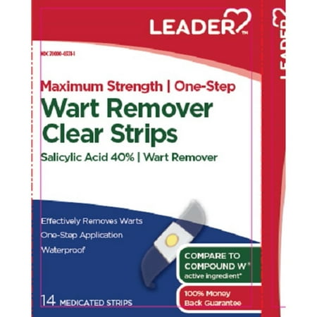 Leader Wart Remover Clear Strips, 14Ct 096295133004A459