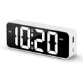 thumbnail image 1 of ALANAS Compact Digital Alarm Clocks for Bedrooms - Small Clock with Large LED Display, Easy-to-Read Time, Dual Alarm with Snooze, Adjustable Volume & Dimmer, USB Charger for Phones, Simple Design, 1 of 6