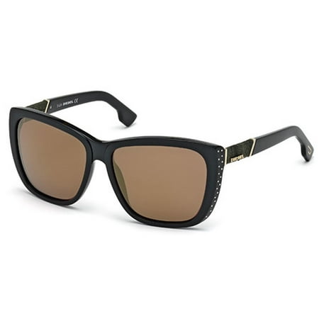 Diesel Women's DL0089 Butterfly Black Sunglasses 59