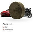 thumbnail image 3 of 5M Roll Fiberglass Heat Shield Motorcycle Exhaust Thermal Tape Heat Wrap Resistant Downpipe For Motorcycle Car Accessories, 3 of 7