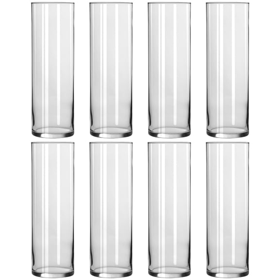 10.5†Cylinder Glass Vase by Ashland - Decorative Vase for Weddings - Parties - and Home Decor - Bulk 8 Pack