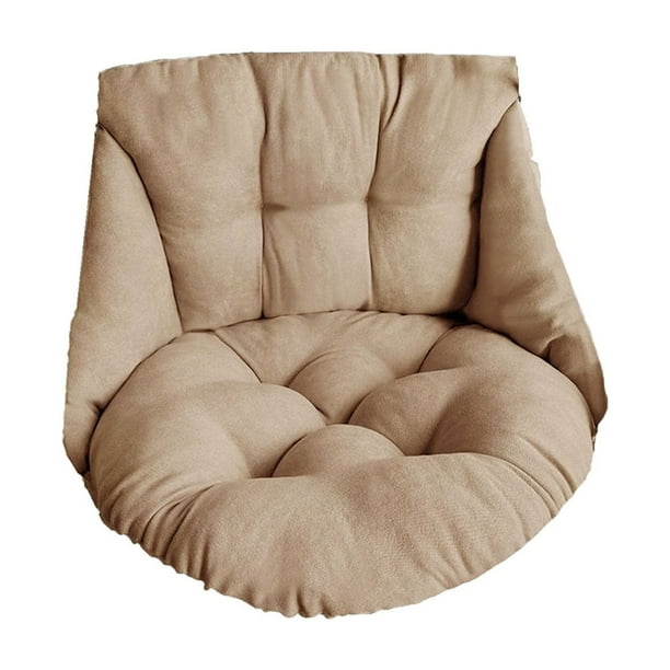 Cojín para silla colgante, grueso y ampliado, para uso en interiores y exteriores, con funda de tela transpirable, ribete antideslizante, construcción duradera para decoración de jardín y patio.