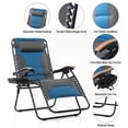 thumbnail image 2 of Sophia&William 2 Pieces Outdoor Oversized Padded Zero Gravity Chairs - Aqua, 2 of 8